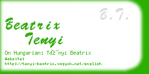 beatrix tenyi business card